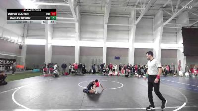 57 lbs Quarterfinal - Oakley Newby, Westlake Wrestling Club vs Oliver Clapier, Northside Wrestling Club