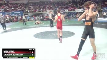 D 2 106 lbs Champ. Round 2 - Alex Rozas, Teurlings Catholic vs Jacelynn Boudreaux, NO Military / Maritime Academy