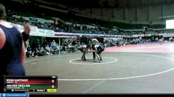 150 lbs Quarterfinals (8 Team) - Ryan Santiago, Liberty vs Archer Sinclair, Thomas Edison