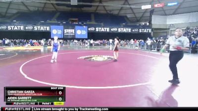 78 lbs Champ. Round 2 - Christian Garza, Team Aggression Wrestling Club vs Aiden Garrett, Mt Spokane Wrestling Club