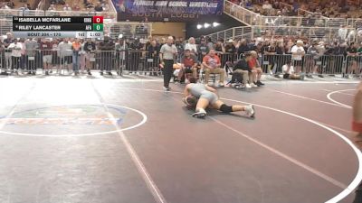 170 lbs Semifinal - RILEY LANCASTER, Admiral Farragut Academy vs Isabella Mcfarlane, King