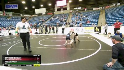 52 lbs Quarterfinal - Ryker Macy, WTC vs Brydger Brown, Bluestem Wrestling Club