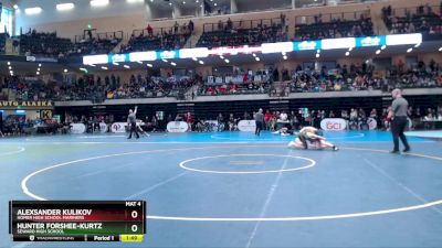 135 lbs Quarterfinal - Hunter Forshee-Kurtz, Seward High School vs Alexsander Kulikov, Homer High School Mariners