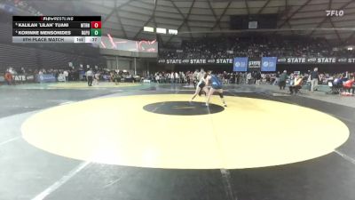 Girls 4A 145 lbs 5th Place Match - Kalilah `Lilah` Tuani, Mount Rainier (Girls) vs Korinne Mensonides, Rogers (Puyallup) (Girls)