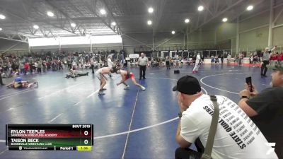 126 lbs Champ. Round 1 - Rylon Teeples, Sanderson Wrestling Academy vs Taison Beck, Bonneville Wrestling Club