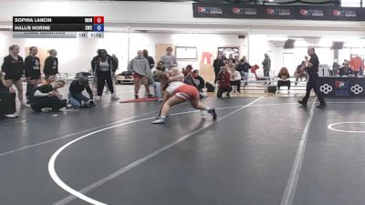 160 lbs Cons. Quarters - Sophia Lancin, Indiana University vs Hallie Horine, Cowgirls Wrestling Club