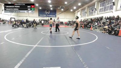138 lbs Consi Of 8 #1 - Brandon Pedra, Newington vs Bradyn Cerra, New Milford