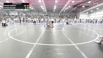 132 lbs Rr Rnd 2 - Cullen Crowley, Indiana Outlaws Yellow vs Steven McCann, Flickr Boyz Aces