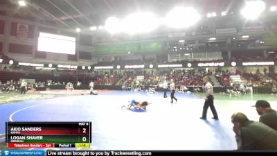 145 lbs Semifinal - Akio Sanders, Nampa vs Logan Shaver, Meridian