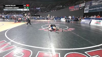 5A Boys 120 lbs Quarterfinal - Griffin Miller, Caldera Boys vs Alejandro Vargas, Crook County Boys