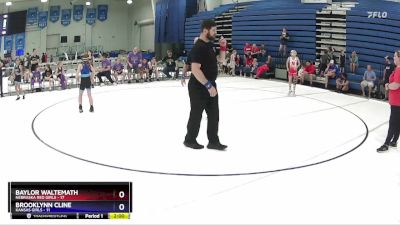 75 lbs Round 3 (6 Team) - Baylor Waltemath, Nebraska Red Girls vs Brooklynn Cline, Kansas Girls