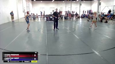 83 lbs Placement Matches (8 Team) - Tytan Freeman, Idaho vs Christian West, Kansas