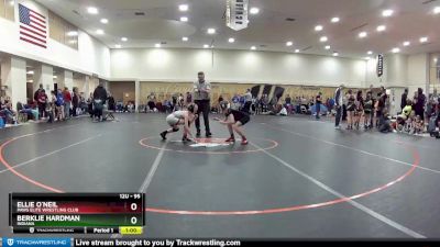 95 lbs Semifinal - Berklie Hardman, Indiana vs Ellie O`Neil, PAWS Elite Wrestling Club