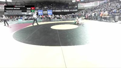 Boys 4A 215 lbs 7th Place Match - Puletua Wilson, Bonney Lake vs Mason Rodriguez, Emerald Ridge