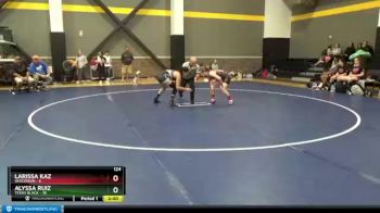 124 lbs Round 3 (3 Team) - Larissa Kaz, Wisconsin vs Alyssa Ruiz, Texas Black