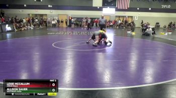 JV-1 lbs Round 1 - Lexie McCallum, Cedar Falls vs Allison Sauer, Southeast Polk