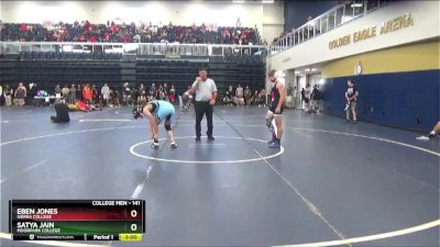 141 lbs Cons. Round 2 - Eben Jones, Sierra College vs Satya Jain, Moorpark College