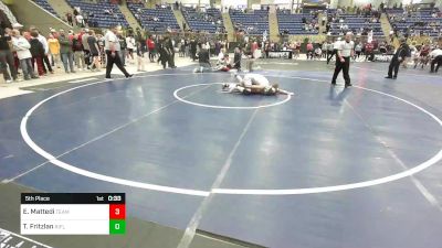 135 lbs 5th Place - Erin Mattedi, Team Grand Valley Elite vs Teek Fritzlan, Rifle