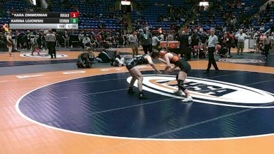 135 lbs Champ. Round 1 - Kara Zimmerman, DeKalb vs Karina Lojowski, Lincolnshire (Stevenson)