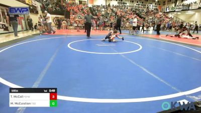 58 lbs Round Of 16 - Timmy McCall, Fort Gibson Youth Wrestling vs Mason McCuistion, Tiger Trained Wrestling