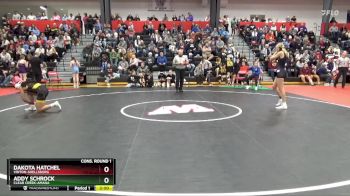 135 lbs Cons. Round 1 - Dakota Hatchel, Vinton-Shellsburg vs Addy Schrock, Clear Creek-Amana