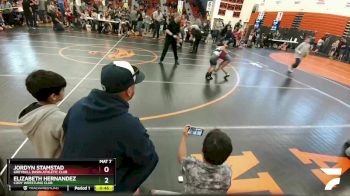 45-50 lbs Round 1 - Elizabeth Hernandez, Cody Wrestling Club vs Jordyn Stamstad, Greybull Basin Athletic Club