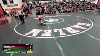 126 lbs Cons. Round 2 - Nathan Craft, YORKVILLE (HS) vs Dom Diaz, MOLINE
