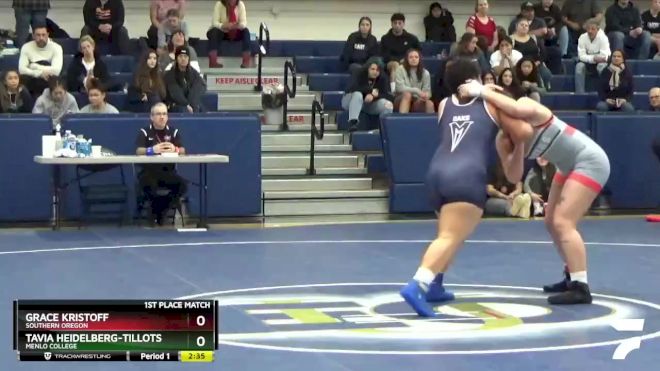 191 lbs 1st Place Match - Tavia Heidelberg-Tillotson, Menlo College vs Grace Kristoff, Southern Oregon