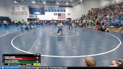 133 lbs Cons. Round 3 - Cole Nobs, Torrington Middle School vs Kylar Adams, Alliance Middle School