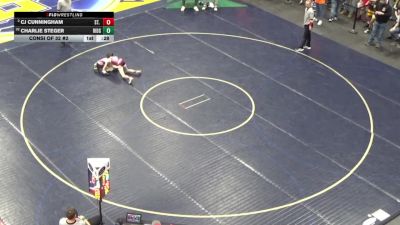 82 lbs Consi Of 32 #2 - Cj Cunningham, St. Marys vs Charlie Steger, Ridgway