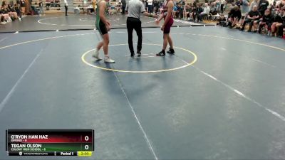 160 lbs Round 4: 10:30am Sat. - Tegan Olson, Colony High School vs O`Ryon Han Haz, Dimond