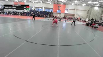 285 lbs Champ. Round 2 - Michael DiOrio, Wesleyan (CT) vs Kade Crawford, Norwich