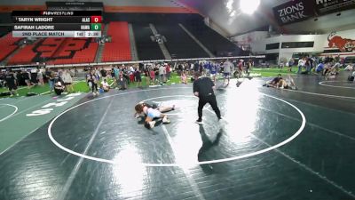 130 lbs 2nd Place Match - Taryn Wright, Alaska vs Safirah Ladore, Hawaii