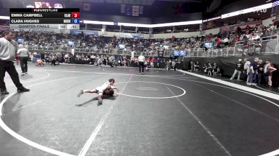 45.3-49 lbs Quarterfinal - Emma Campbell, Claremore Wrestling Club vs Clara Hughes, Moen Wrestling Academy