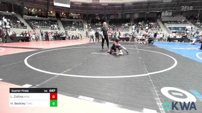 43-47 lbs Quarterfinal - Lennox Collins, Mission Wrestling Club vs Harley Beckley, Team Tulsa Wrestling Club