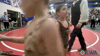 52 lbs Consi Of 8 #1 - Owen Stimson, Claremore Wrestling Club vs Boone Lancaster, Wagoner Takedown Club