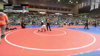 130 lbs Round 1 - Case Welk, Prairie Grove Youth Wrestling vs Amilia Welk, Prairie Grove Youth Wrestling