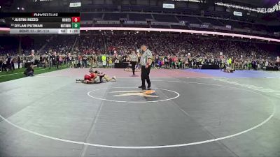 D1-113 lbs Champ. Round 1 - Justin Rizzo, Romeo HS vs Dylan Putman, Mattawan HS