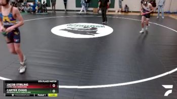 117 lbs 5th Place Match - Jacob Stirling, Camel Kids Wrestling vs Carter Evans, Natrona Colts Wrestling
