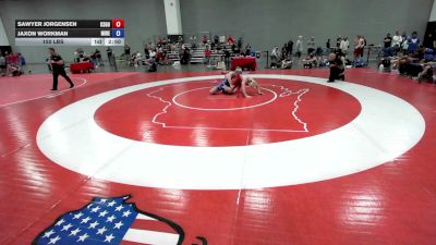 150 lbs Sawyer Jorgensen, Team Kansas Gold vs Jaxon Workman, Team Michigan - Red