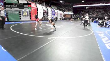 100 Class 1 lbs Cons. Round 3 - Kylee Whalan, Clinton vs Aubrey Schrunk, Lathrop