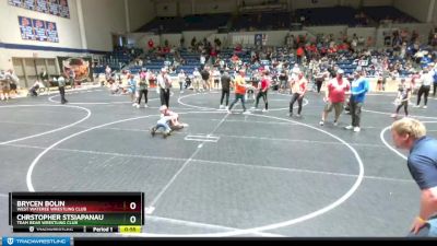 72 lbs 1st Place Match - Brycen Bolin, West Wateree Wrestling Club vs Chrstopher Stsiapanau, Team Bear Wrestling Club