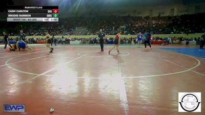 80 lbs Round Of 16 - Cash Carlton, Skiatook Bulldog Wrestling vs Brodie Harmon, Duncan Middle School