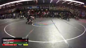 2A 106 lbs Cons. Round 1 - Clayton Wolf, Okeechobee vs Grady Murphy, Braden River