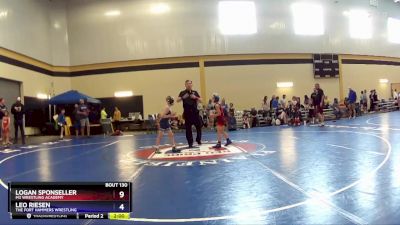 59 lbs 1st Place Match - Logan Sponseller, M3 Wrestling Academy vs Leo Riesen, The Fort Hammers Wrestling