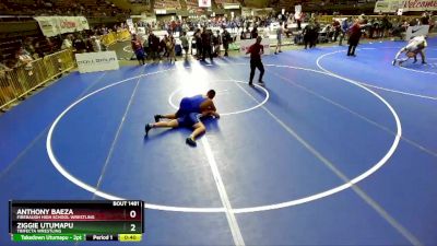 250 lbs Champ. Round 1 - Anthony Baeza, Firebaugh High School Wrestling vs Ziggie Utumapu, Trifecta Wrestling