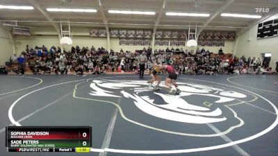 126 lbs Quarterfinal - Sade Peters, Barry Goldwater High School vs Sophia Davidson, Boulder Creek