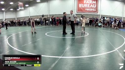 58 lbs Cons. Round 2 - Tate Bauer, Smith Mountain Lake Wrestling vs Charlie Boula, Red Lion