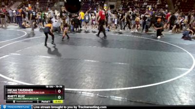 75-76 lbs Round 2 - Micah Taverner, Cheyenne Mountain Wrestling Club vs Rhett Ruiz, Kiowa Indians Wrestling Club