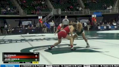 141 lbs Consi of 8 #1 - Eli Stickley, Wisconsin vs Javier Gasca III, Michigan State